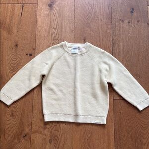Zara Boys Lemon Waffle Sweater 3-4T